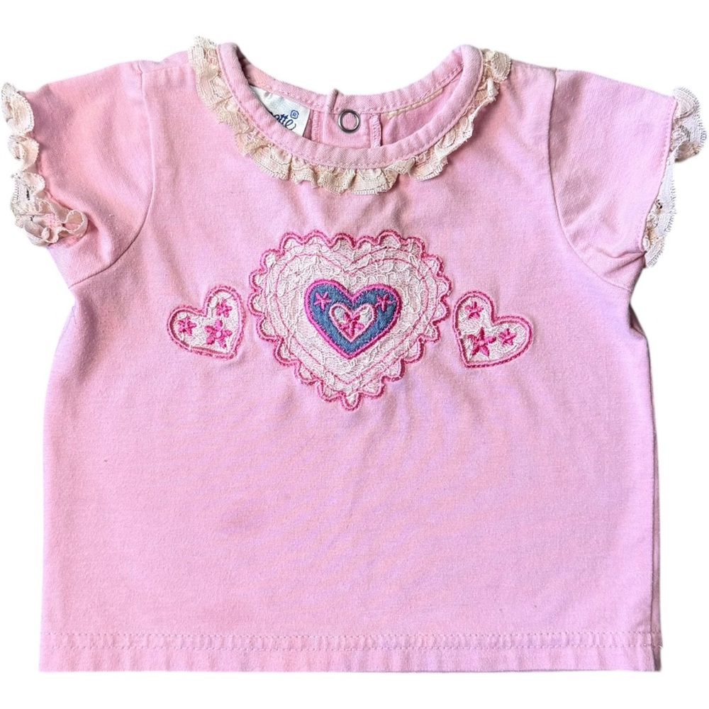 Coquette Heart Lace Vintage Baby Top